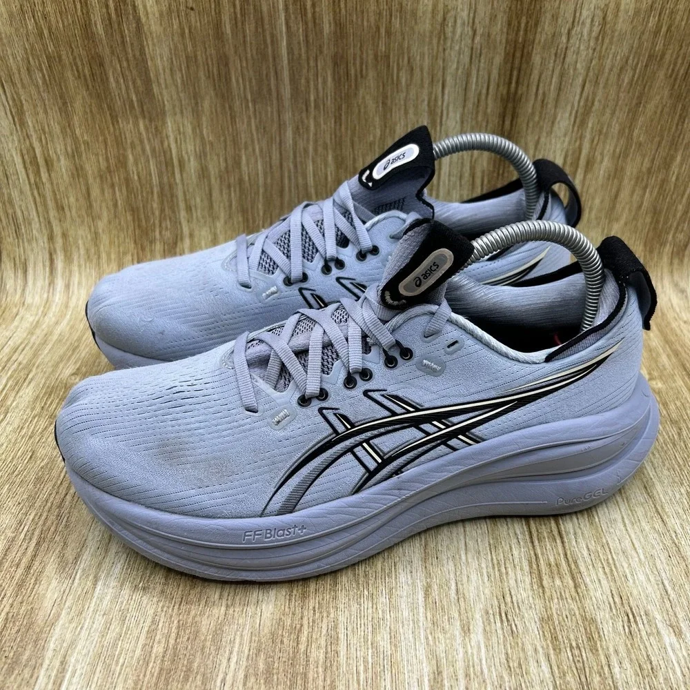 ASICS Gel-Nimbus 28 Running Shoes Men's Size 8.5 Grey Black Sneakers 1011C127